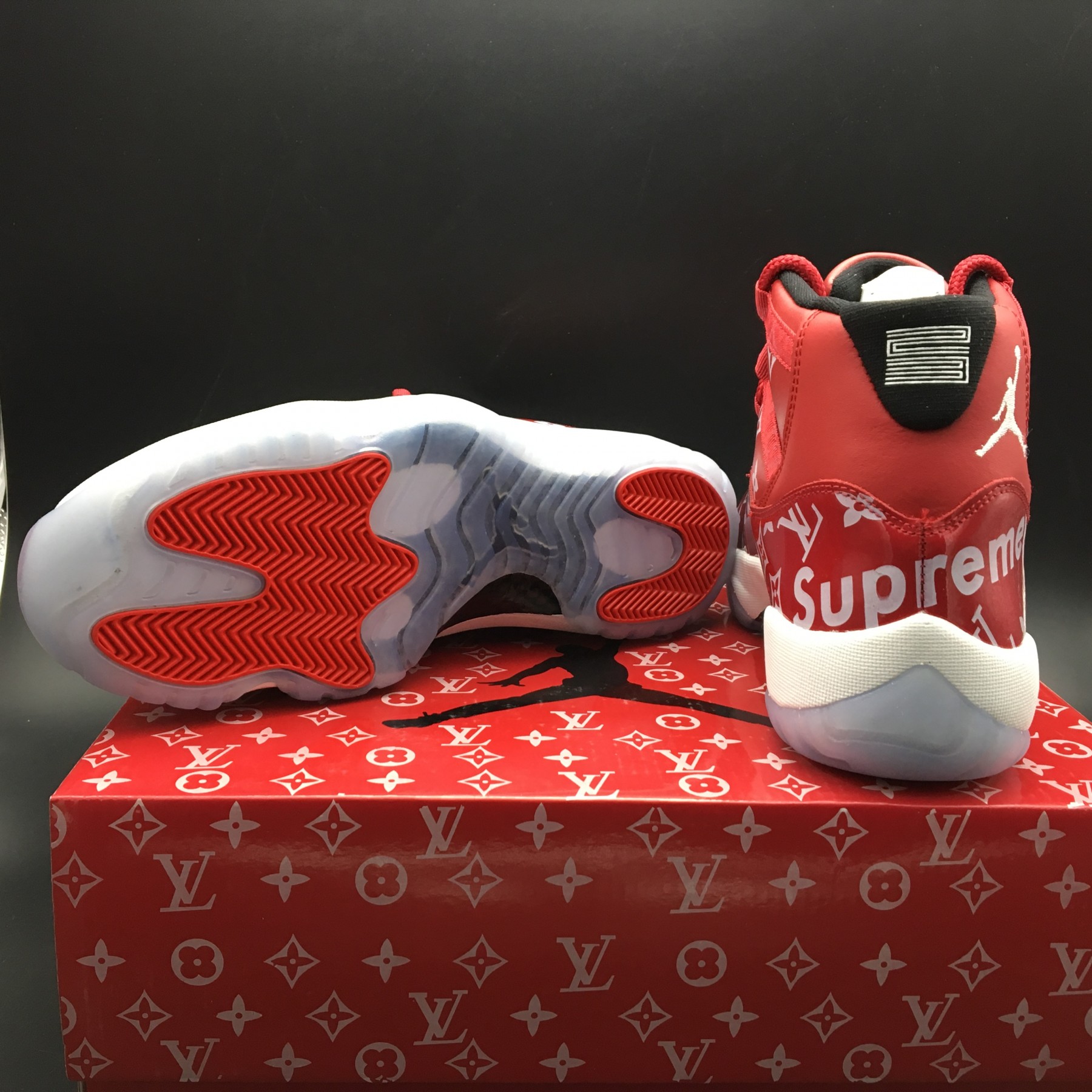 Air Jordans 11 Retro L x S Custom Red White 378037-624