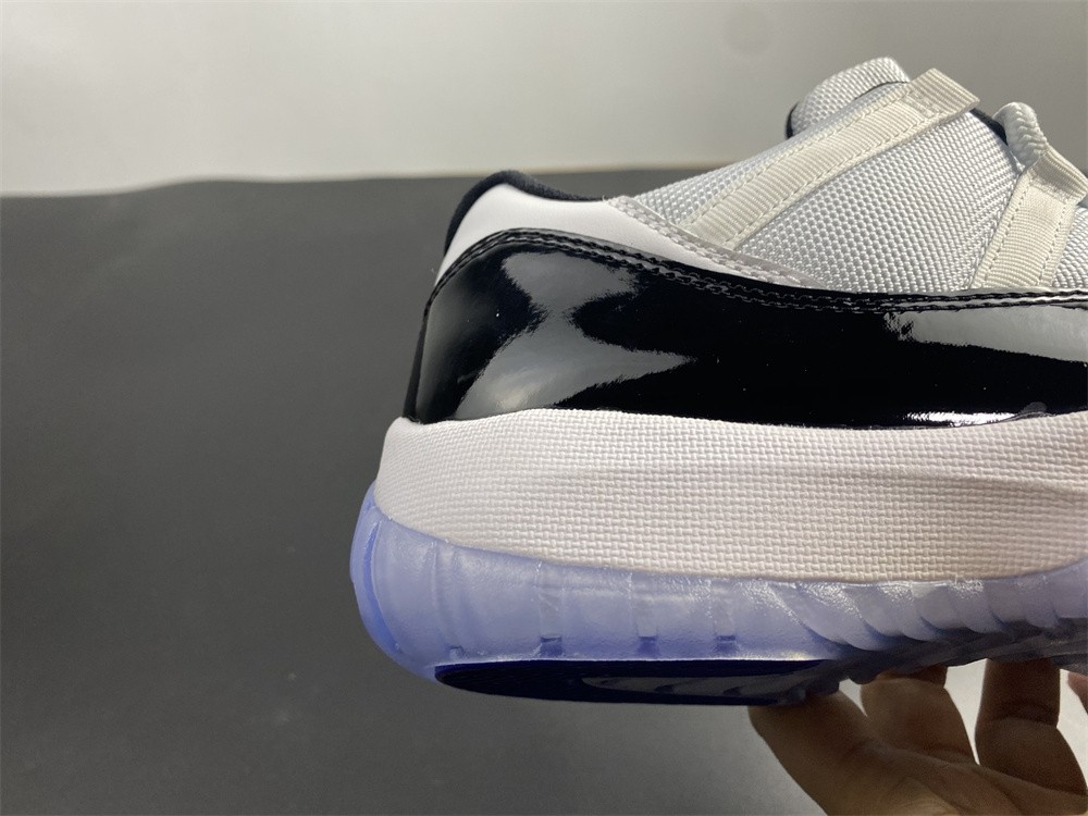 AIR JORDAN 11 RETRO LOW "CONCORD" BLACK/ WHITE  mens 528895-153