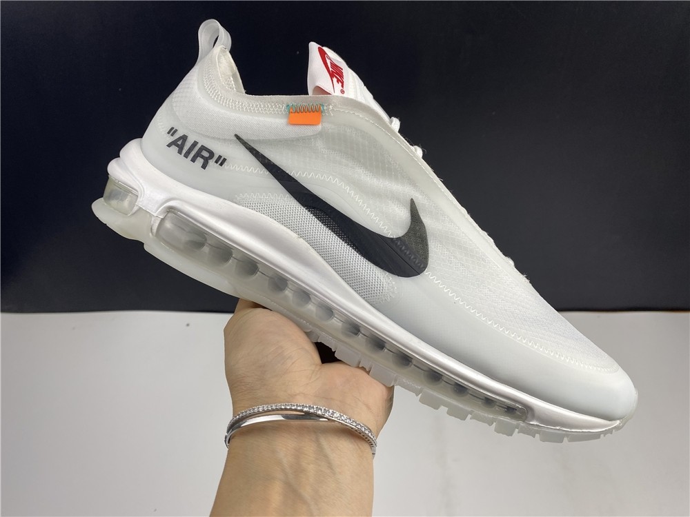 Off White X Air Max 97 The Ten White Cone Ice Blue AJ4585-100