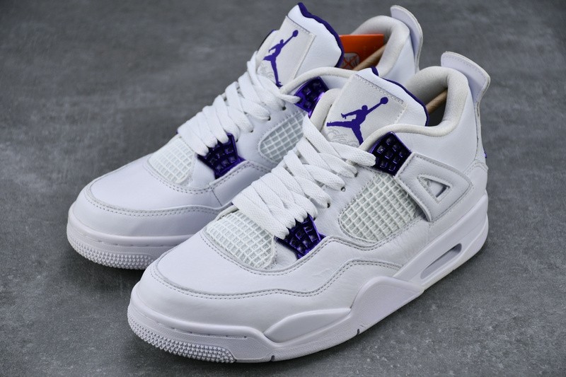 Air Jordan 4 Retro “Pure Money” white purple CT8527-115