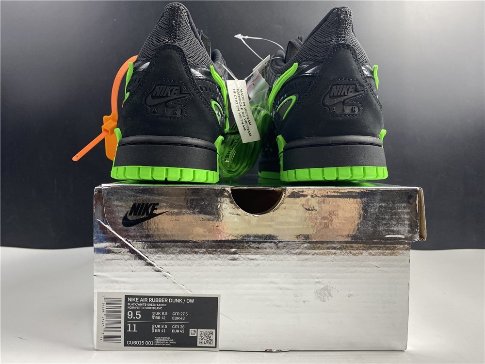 OFF-WHITE x Nike Air Rubber Dunk “Green Strike” CU6015-001