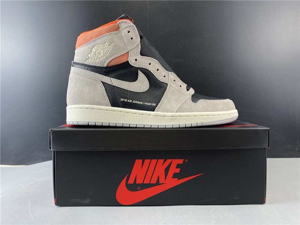 Air Jordan 1 Neutral Grey Hyper Crimson 555088-018