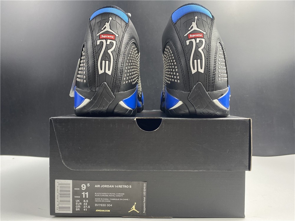 S*p*e Air Jordan 14 Black Varsity Royal BV7630-004