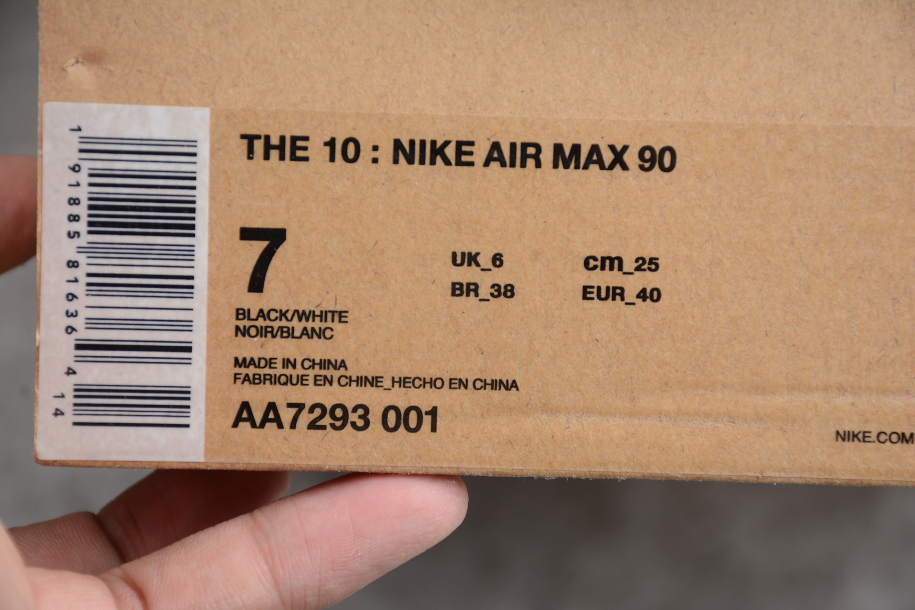 Off-White Nike Air Max 90 Black AA7293-001