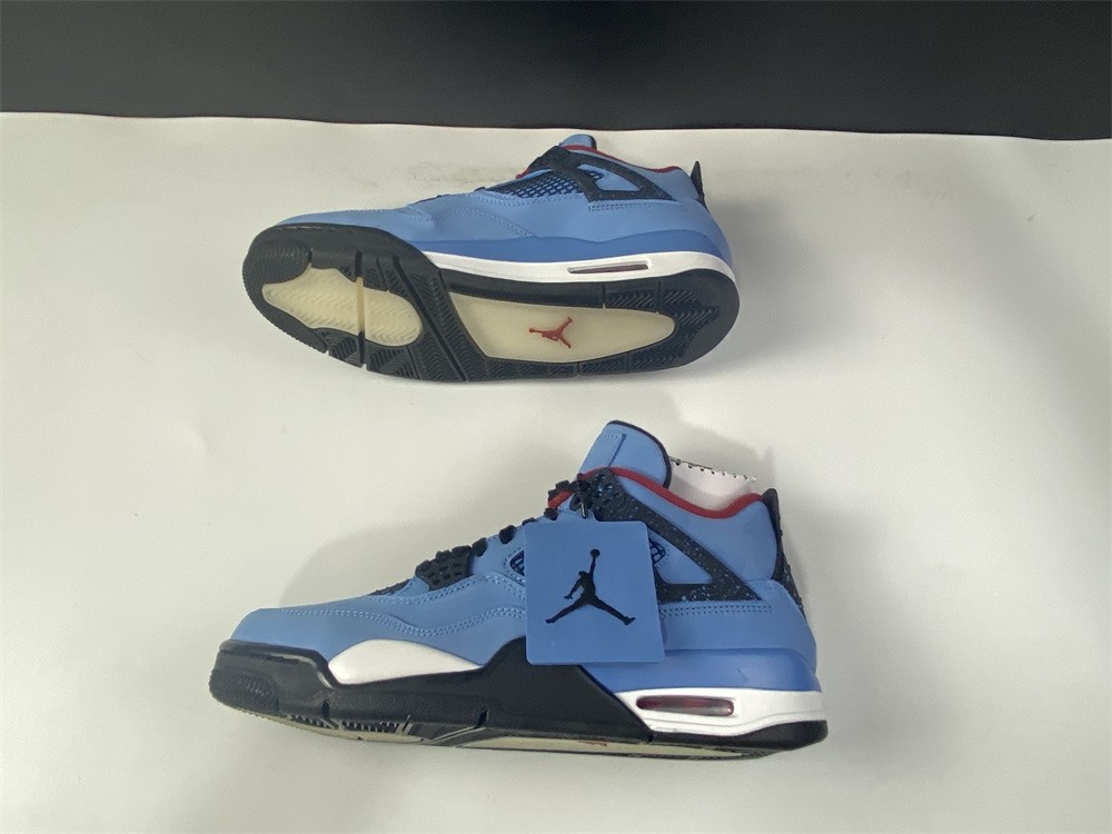 Travis Scott x Air Jordan 4 “Houston Oilers”  University Blue 308497-406