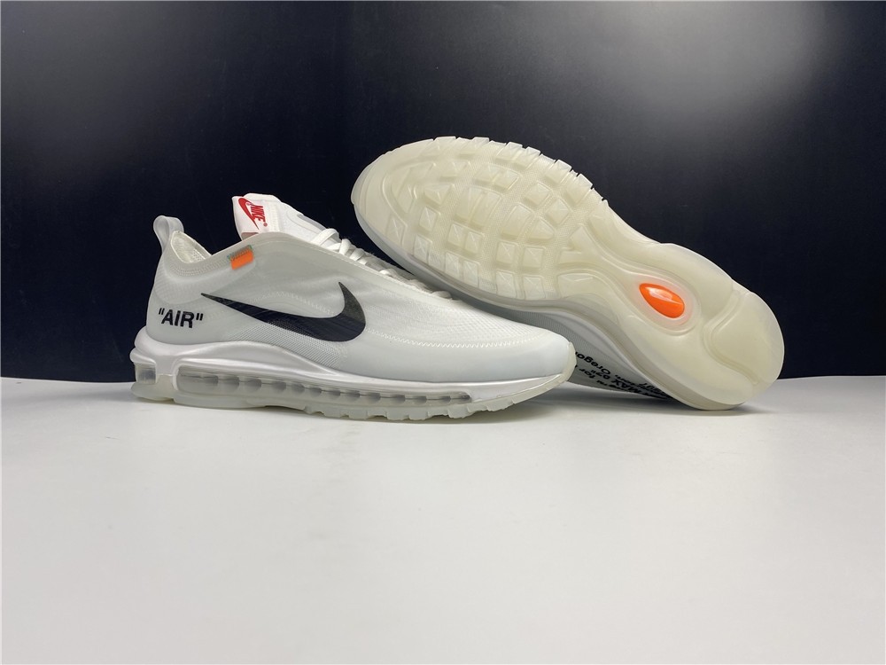 Off White X Air Max 97 The Ten White Cone Ice Blue AJ4585-100