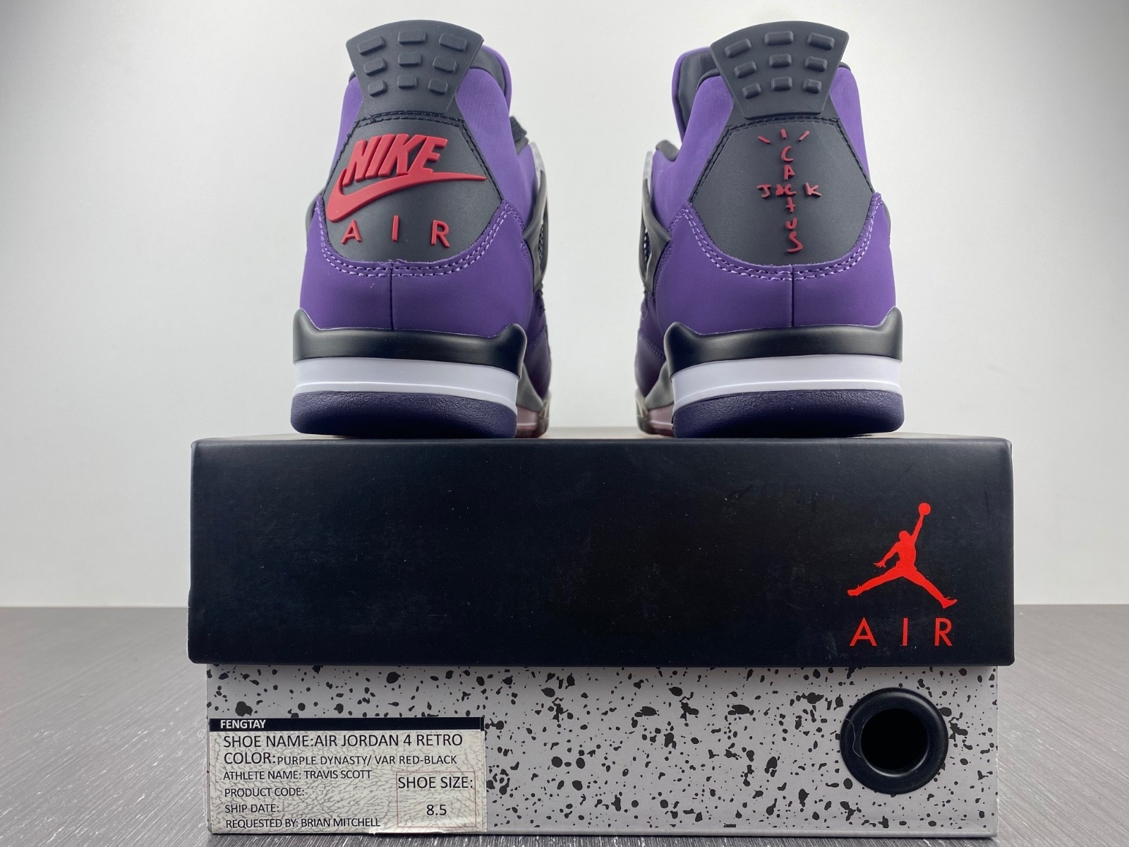 TRAVIS SCOTT X AIR JORDAN 4 IN PURPLE
