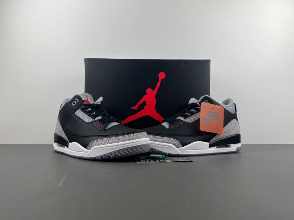 Air Jordan 3 Black Cement Reimagined 2024 DN3707-010