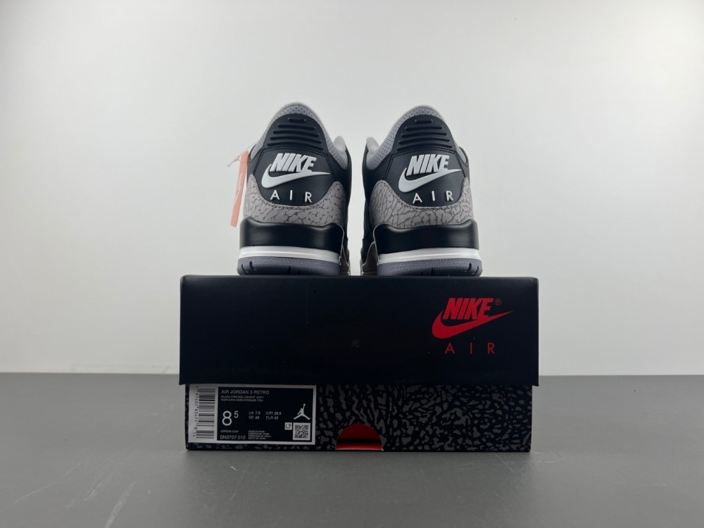 Air Jordan 3 Black Cement Reimagined 2024 DN3707-010