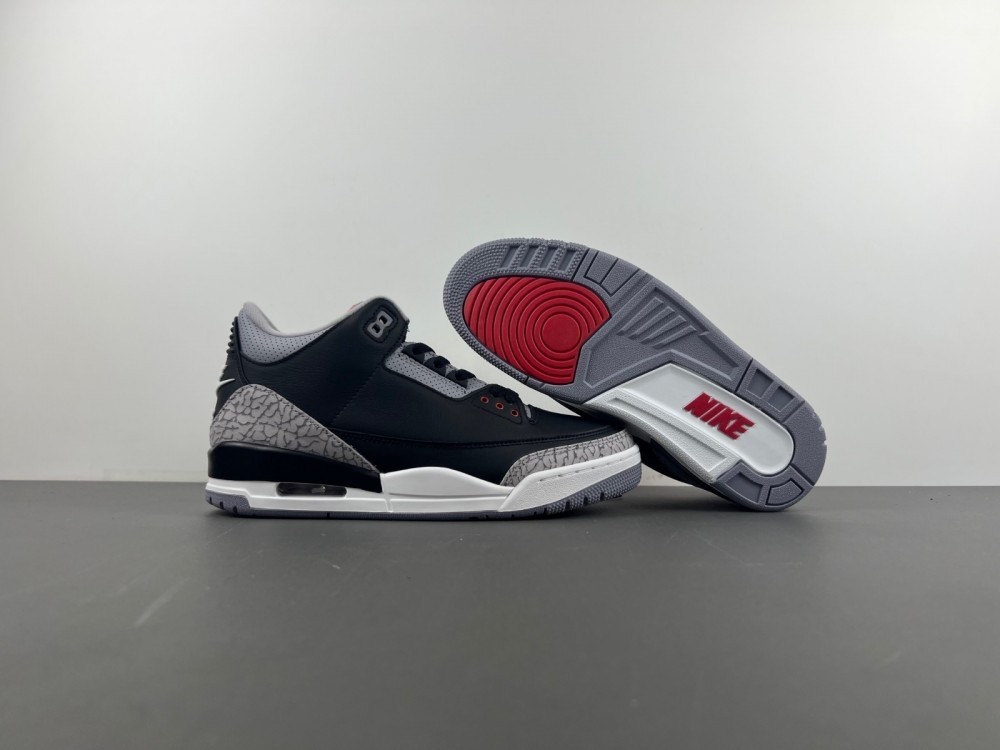 Air Jordan 3 Black Cement Reimagined 2024 DN3707-010