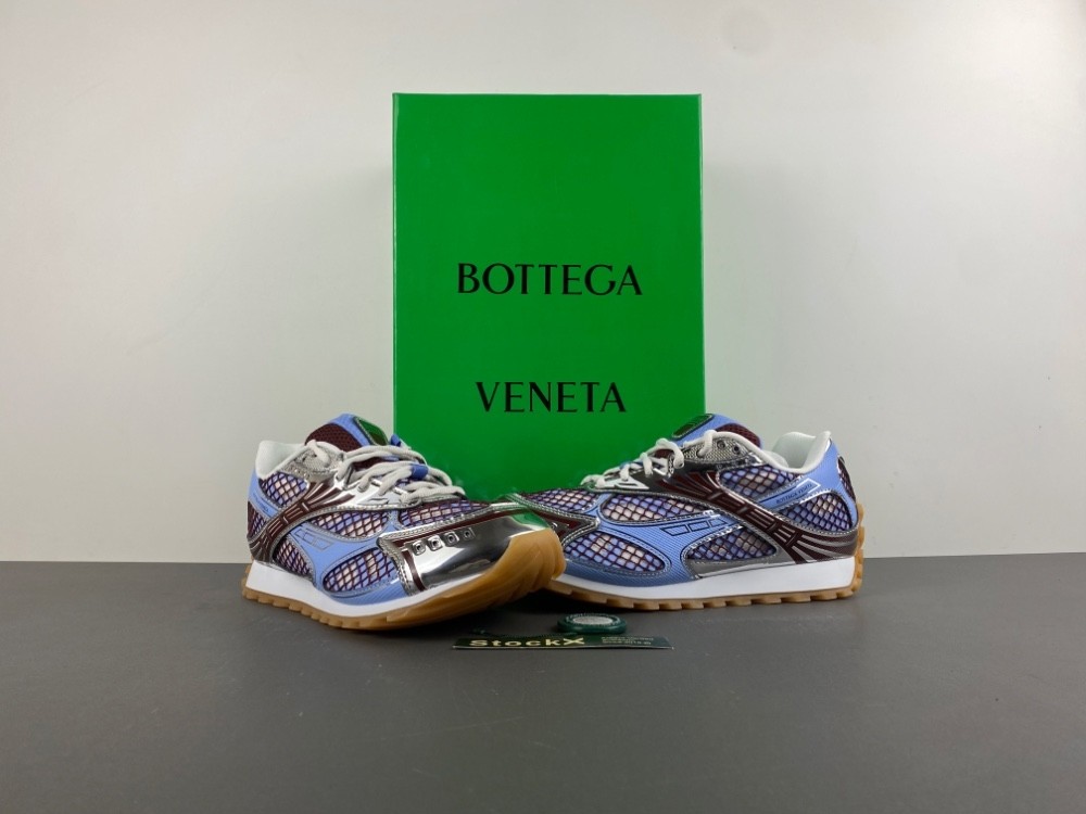 Bo*te*ga Ve*ne*ta Orbit Grey Blue Polyurethane 741357 v2X40 4766