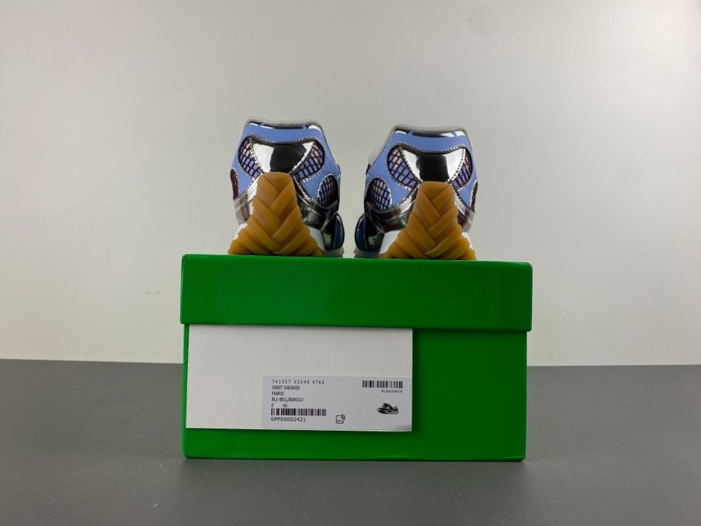 Bo*te*ga Ve*ne*ta Orbit Grey Blue Polyurethane 741357 v2X40 4766