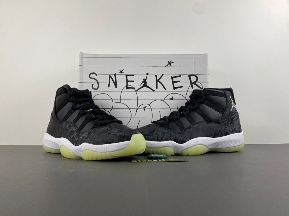 Air Jordan 11 Retro Black Barely Volt - IB1378-001
