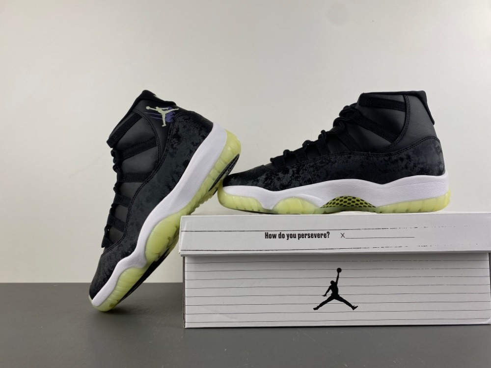Air Jordan 11 Retro Black Barely Volt - IB1378-001