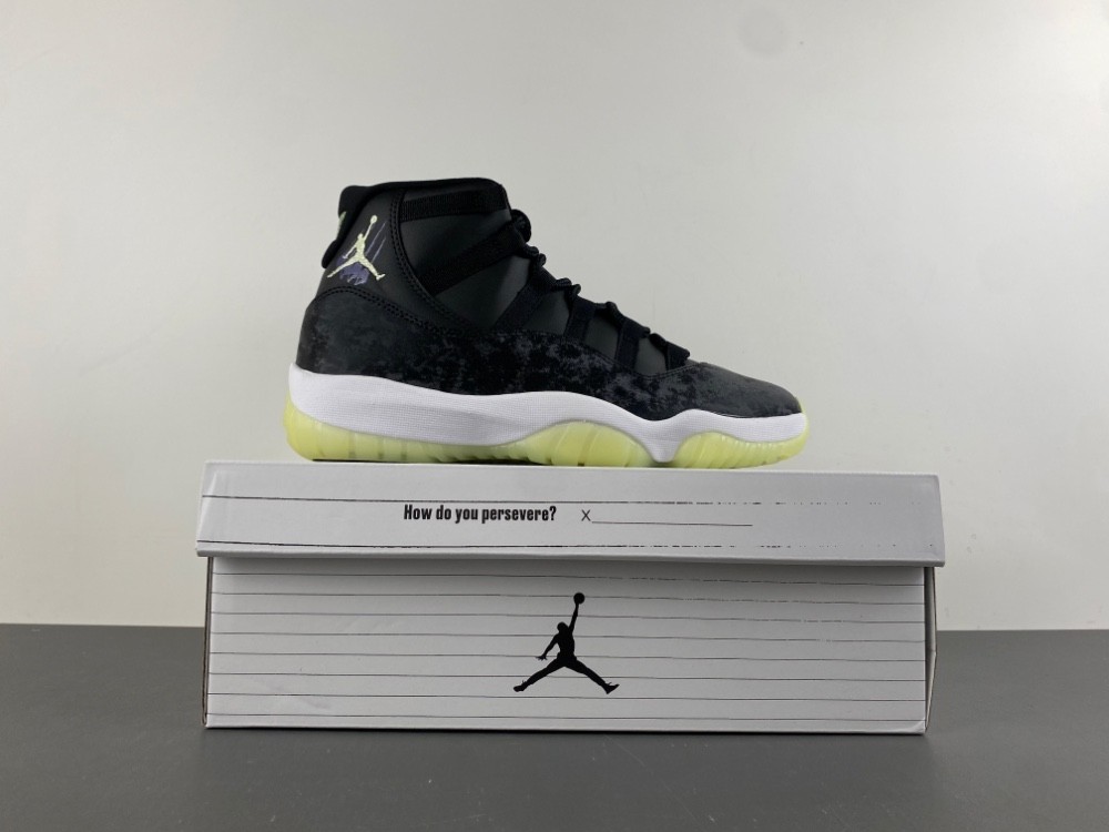 Air Jordan 11 Retro Black Barely Volt - IB1378-001