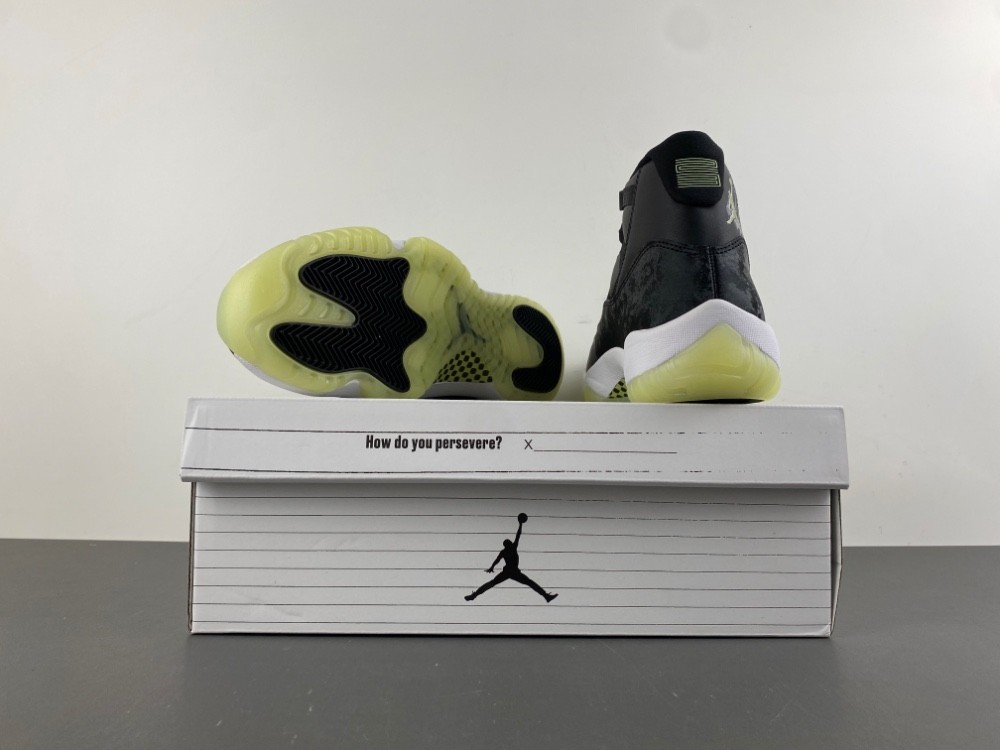 Air Jordan 11 Retro Black Barely Volt - IB1378-001