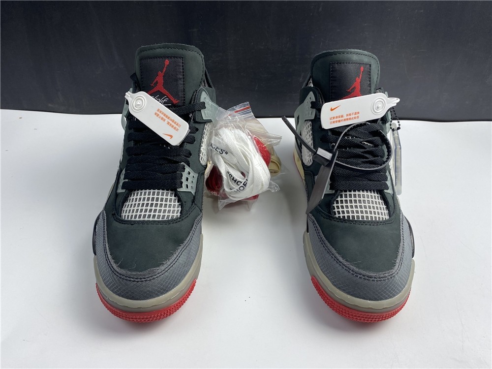 OFF-WHITE x Air Jordan 4 “Bred” CV9388-001