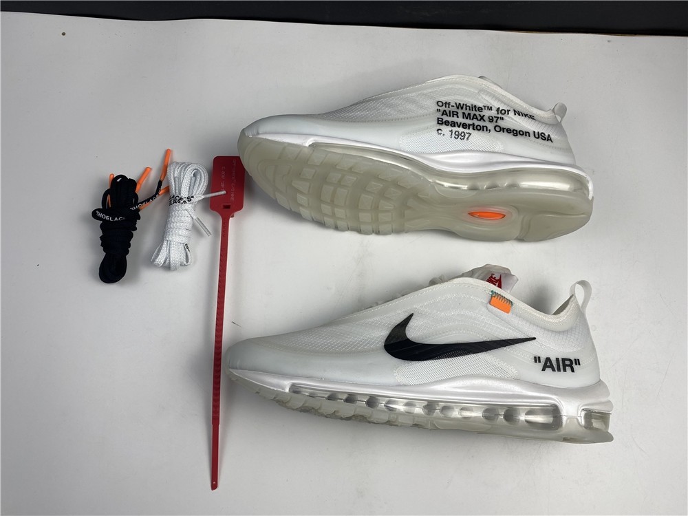 Off White X Air Max 97 The Ten White Cone Ice Blue AJ4585-100