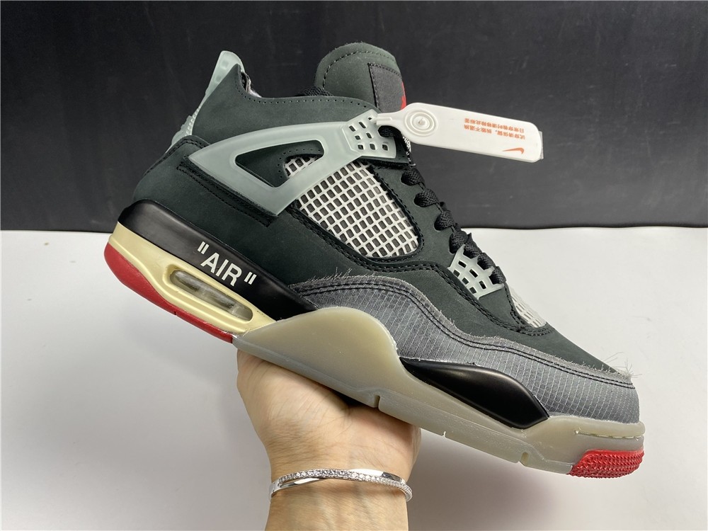 OFF-WHITE x Air Jordan 4 “Bred” CV9388-001
