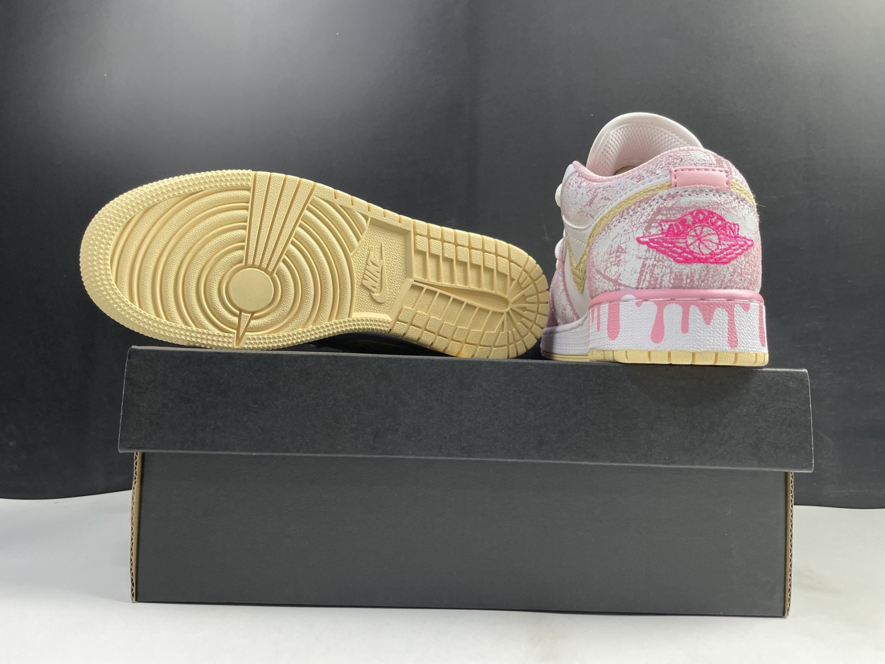 Air Jordan 1 Low SE GS "Paint Drip" - CW7104-601