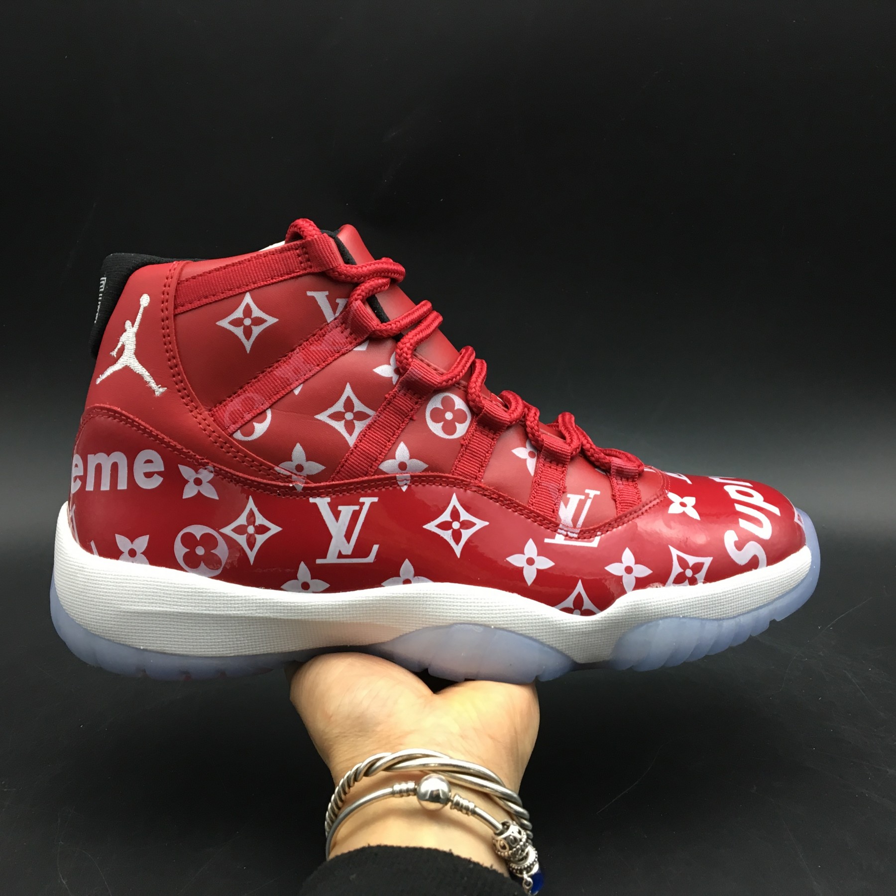 Air Jordans 11 Retro L x S Custom Red White 378037-624