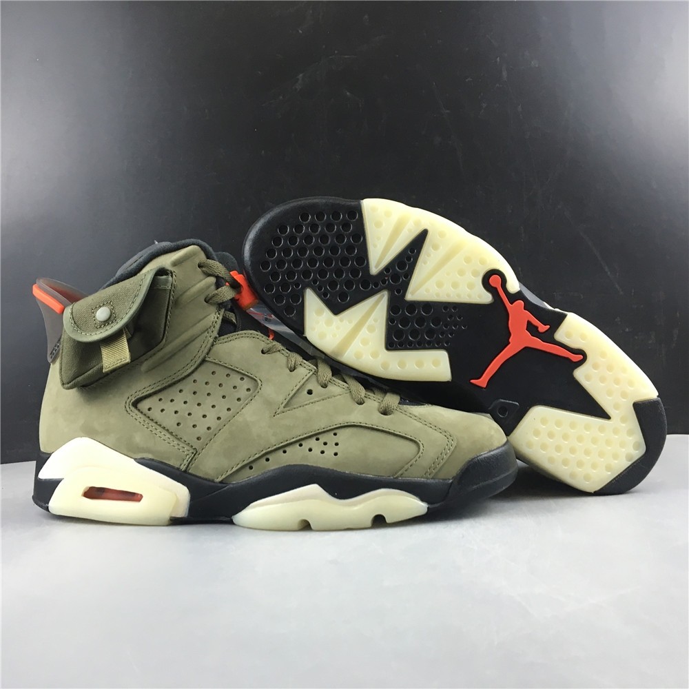 Travis Scott Air Jordan 6 Medium Olive Cactus Jack CN1084-200
