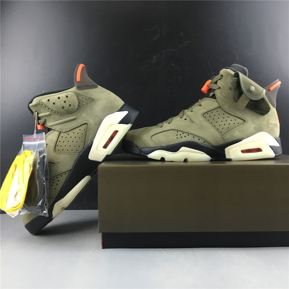 Travis Scott Air Jordan 6 Medium Olive Cactus Jack CN1084-200