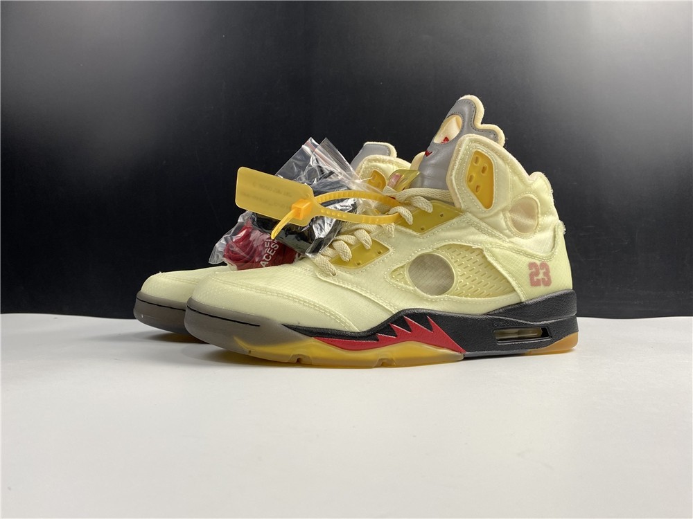 OFF-WHITE x Air Jordan 5 “Sail” DH8565-100