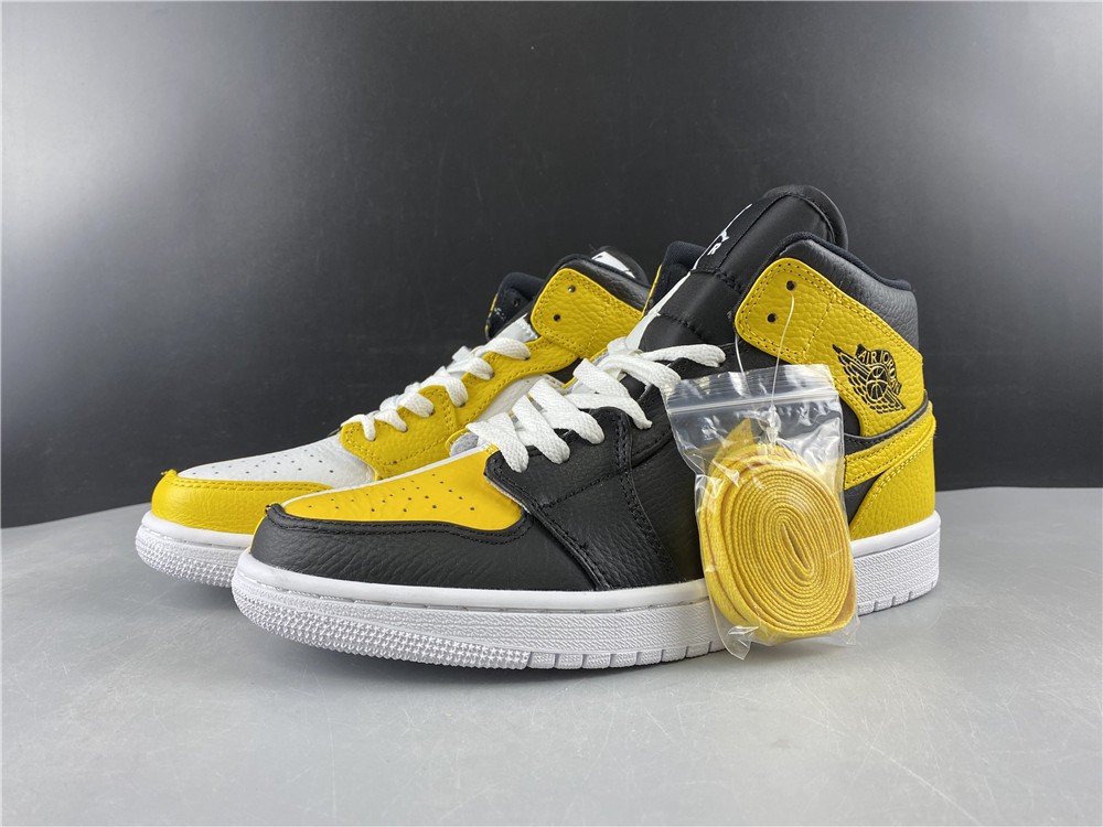 Air Jordan 1 mid BLACK AND YELLOW  CJ9219-700