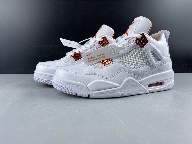 Air Jordan 4 Retro “Pure Money”  white orange 308497-104
