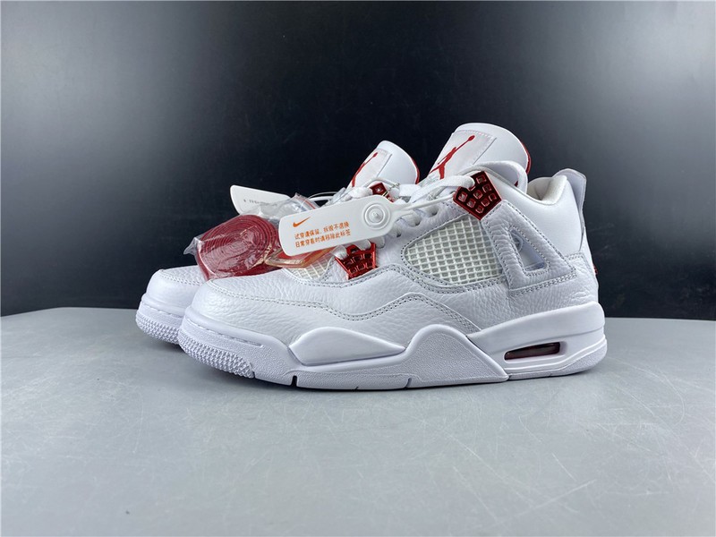 Air Jordan 4 Retro “Pure Money”  white red 308497-102