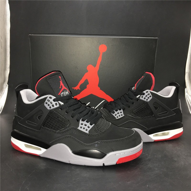 Air Jordan 4 Retro 'Bred' 2019  Black Cement 308497-060