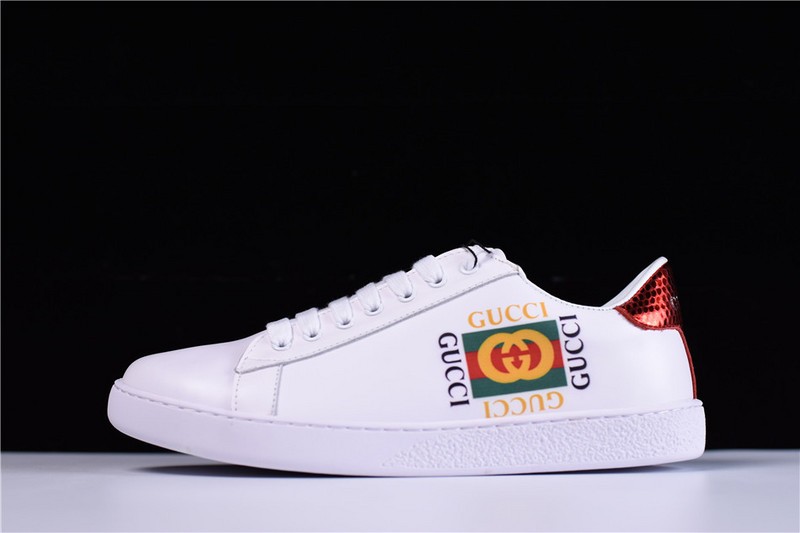 G*u*i* ACE EMBROIDERED LOW-TOP SNEAKER WITH GG LOGO