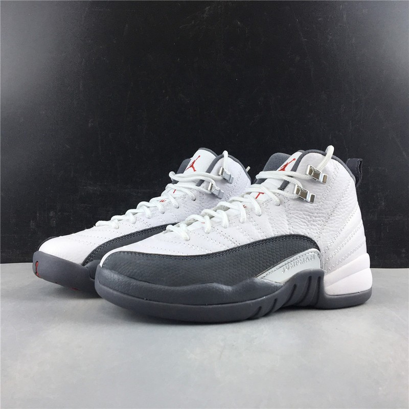 AIR JORDAN 12 GS White / Dark Grey 153265-160