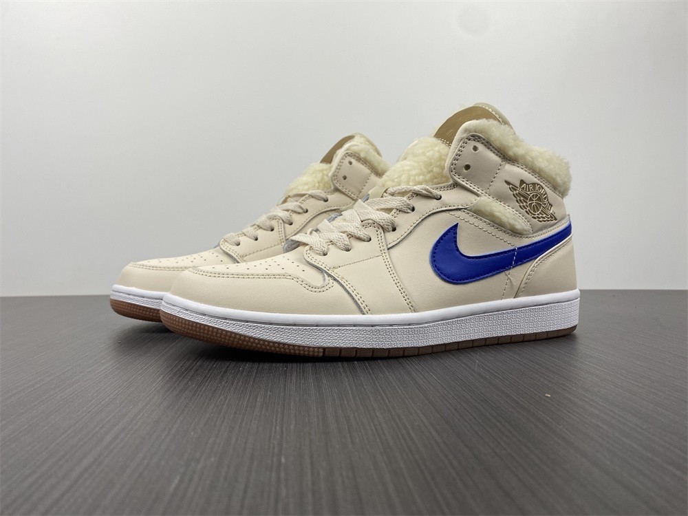 Air Jordan 1 Mid Fleece Pearl White (GS) - DO2207-264
