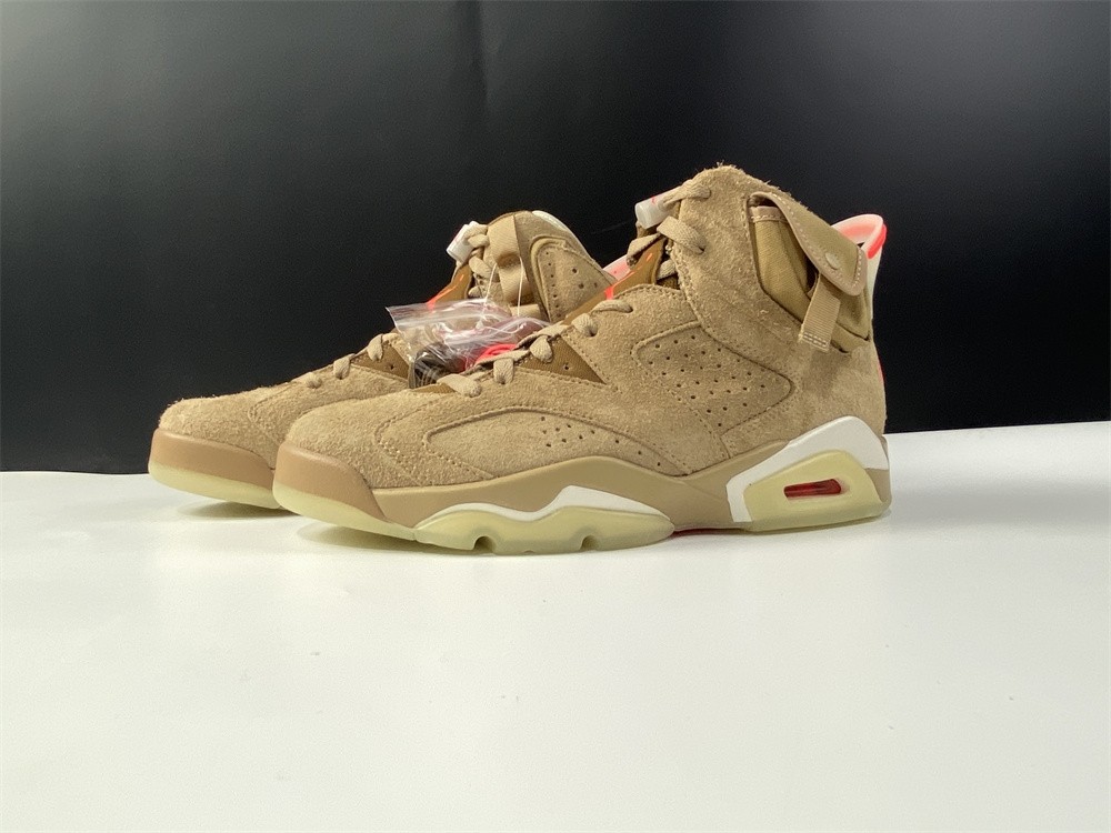 Travis Scott x Air Jordan 6 SP British Khaki / Bright Crimson-Sail DH0690-200