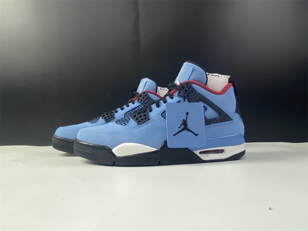 Travis Scott x Air Jordan 4 “Houston Oilers”  University Blue 308497-406