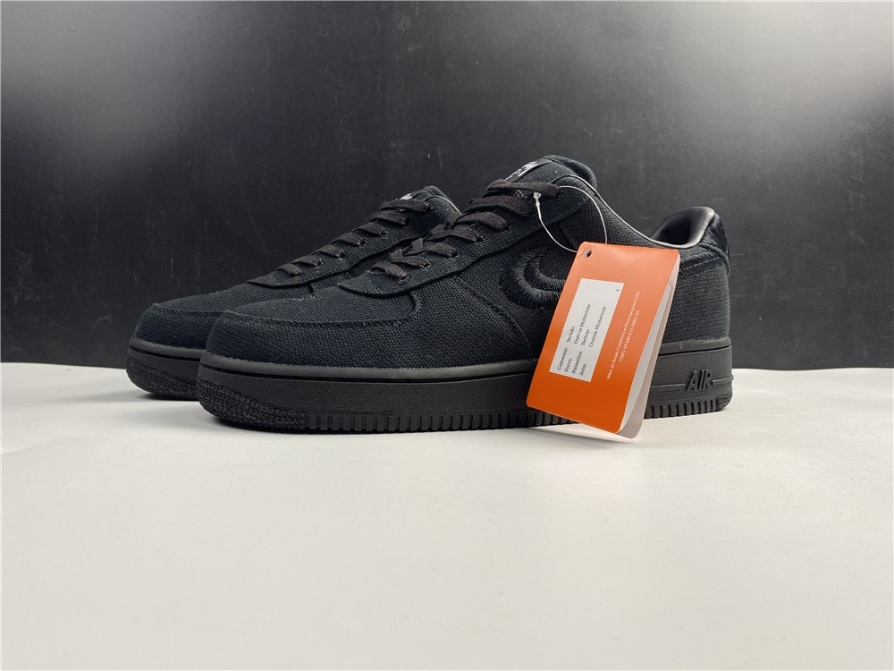 Stussy x Nike Air Force 1 Low “Black” CZ9084-001