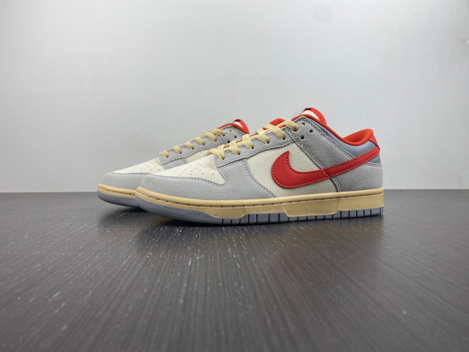 Nike Dunk Low "Grey/Red" Athletic Department FJ5429-133