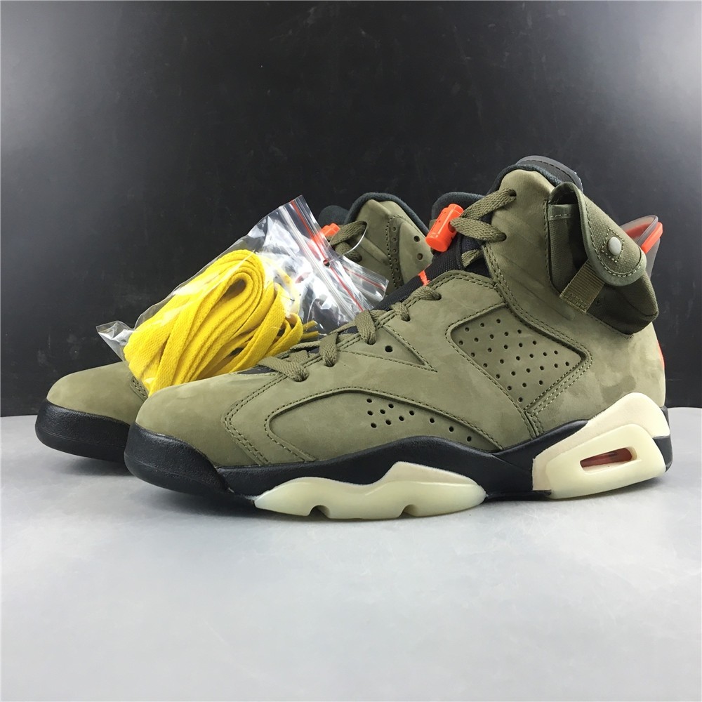 Travis Scott Air Jordan 6 Medium Olive Cactus Jack CN1084-200